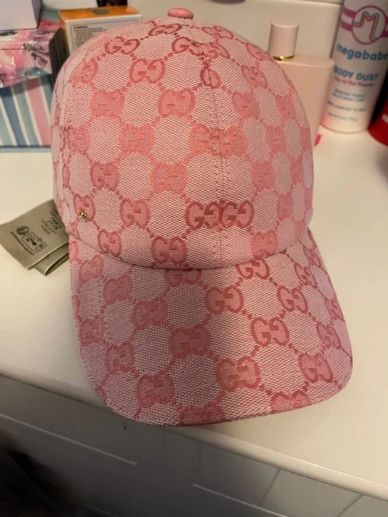 Gucci Pink GG Jacquard Baseball Cap - Picture 4 of 6